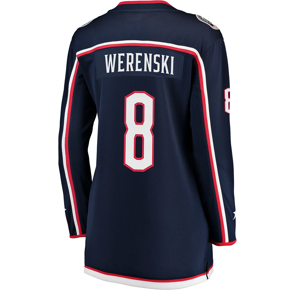 Women's Fanatics Zach Werenski Navy Columbus Blue Jackets Breakaway Jersey