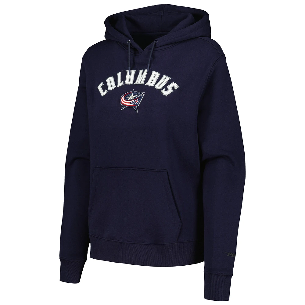 Pull à capuche en chenille classique Pro Standard Navy Columbus Blue Jackets pour femmes