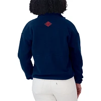 Women's WEAR by Erin Andrews  Navy Columbus Blue Jackets Polar Fleece Half-Zip Jacket
