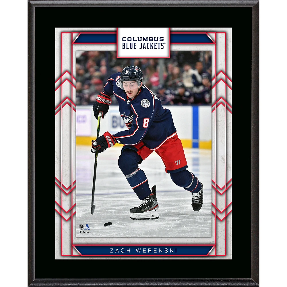 Zach Werenski Columbus Blue Jackets 10.5" x 13" Sublimated Player Plaque