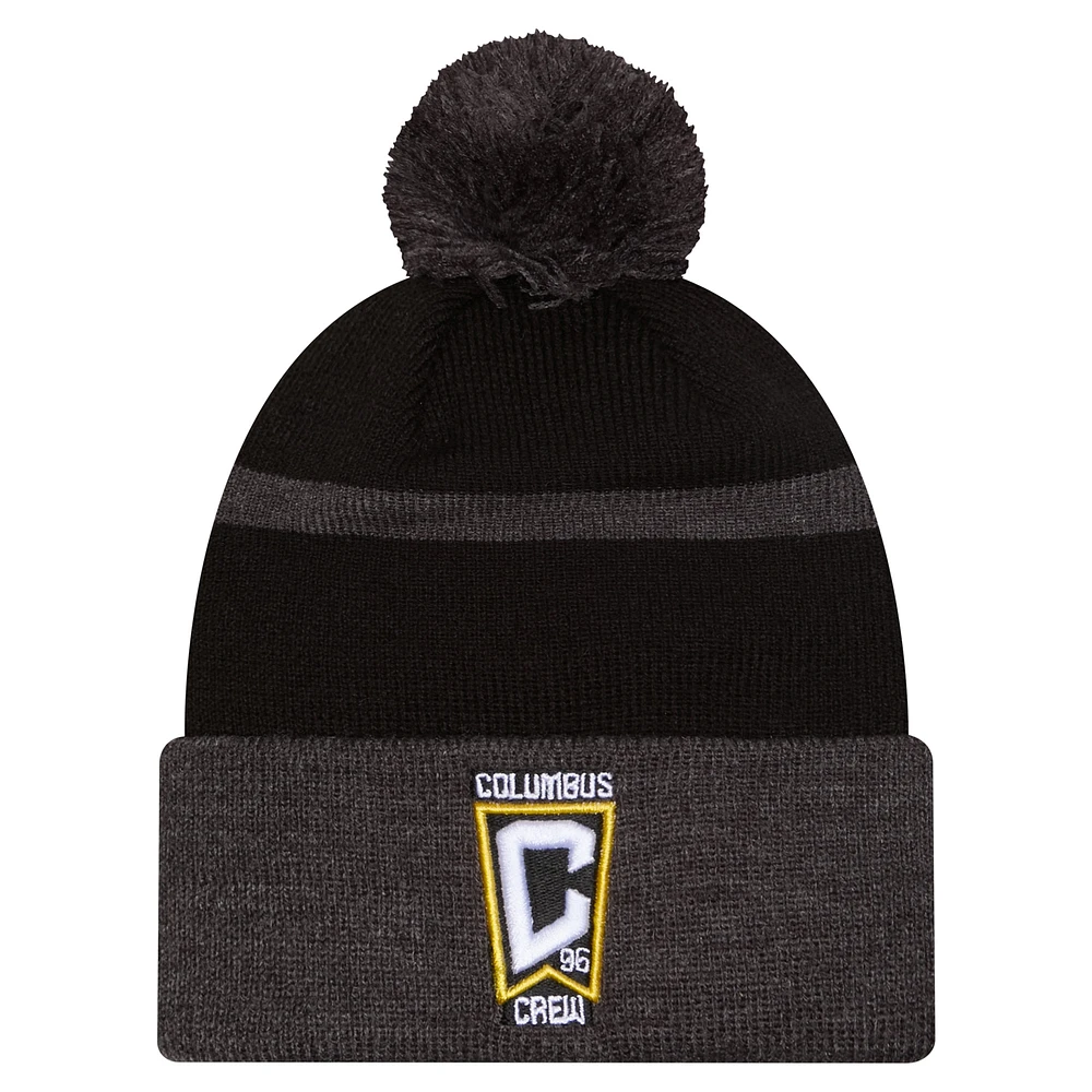New Era Gray Columbus Crew 2025 Kickoff Cuffed Knit Hat with Pom