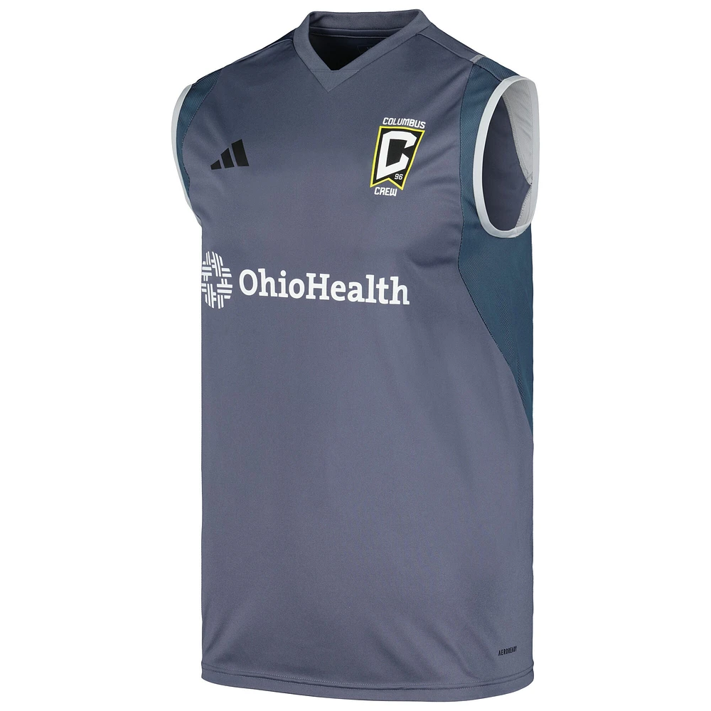 Men's adidas Gray Columbus Crew 2024 AREOREADY Sleeveless Training Jersey