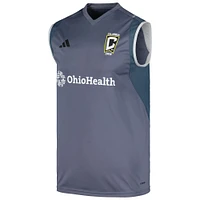 Men's adidas Gray Columbus Crew 2024 AREOREADY Sleeveless Training Jersey