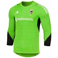 Réplique de maillot gardien but à manches longues adidas Columbus Crew 2023 vert pour homme