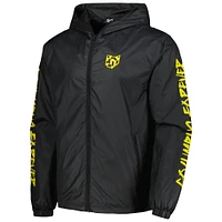 Veste coupe-vent à capuche et fermeture éclair complète Columbus Crew Graffiti de coloris noir pour hommes