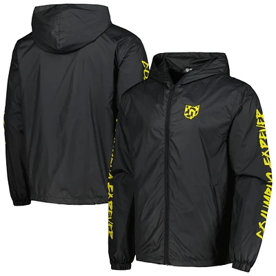 Veste coupe-vent à capuche et fermeture éclair complète Columbus Crew Graffiti de coloris noir pour hommes