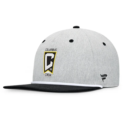 Casquette snapback Columbus Crew Chip Golfer Fanatics pour homme, gris chiné