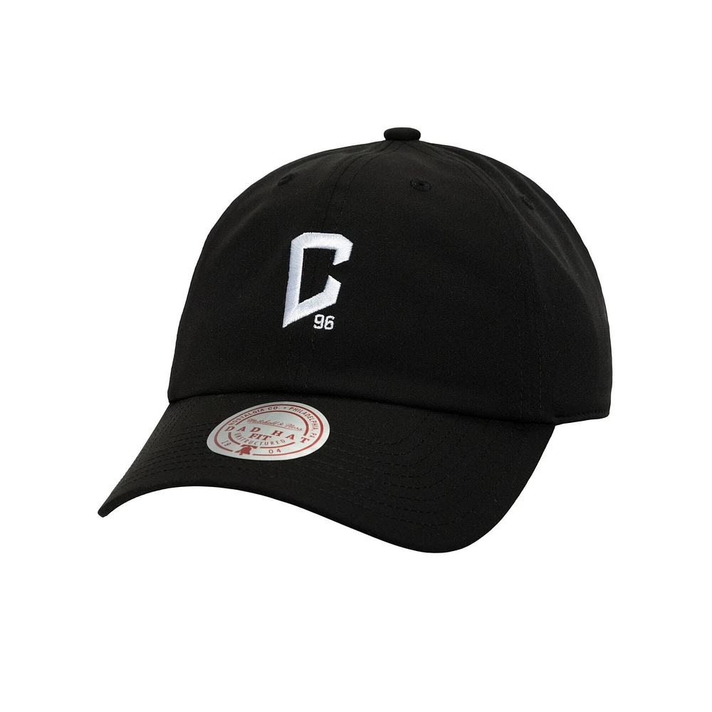 Men's Mitchell & Ness Black Columbus Crew Perfect Strapback Adjustable Hat