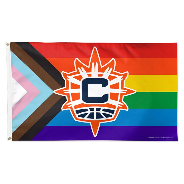 Drapeau unilatéral WinCraft Connecticut Sun 3 pi x 5 pi Pride