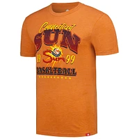 Women's Sportiqe  Heather Orange Connecticut Sun Comfy Super-Soft Tri-Blend T-Shirt