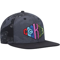 Men's Cookies  Black/Camo Across the Board Snapback Hat