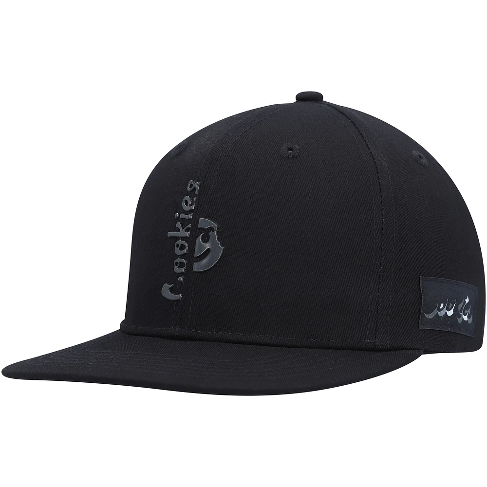 Men's Cookies Black Searchlight Snapback Hat