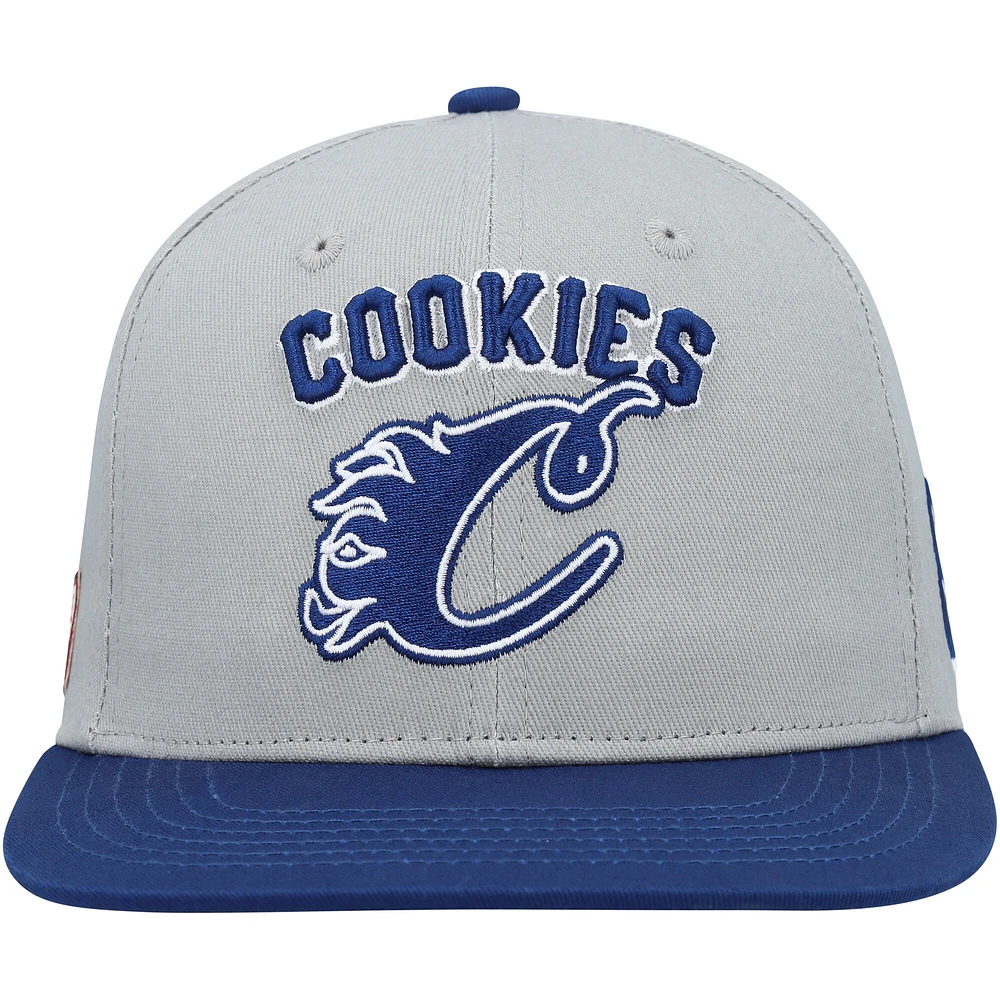 Men's Cookies Clothing Gray/Navy Breakaway Snapback Hat