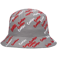 Men's Cookies Gray Triple Beam Allover Print Bucket Hat