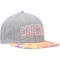Men's Cookies Heather Gray/Coral Fresh Air Snapback Hat