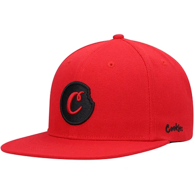 Men's Cookies Red C-Bite Snapback Hat