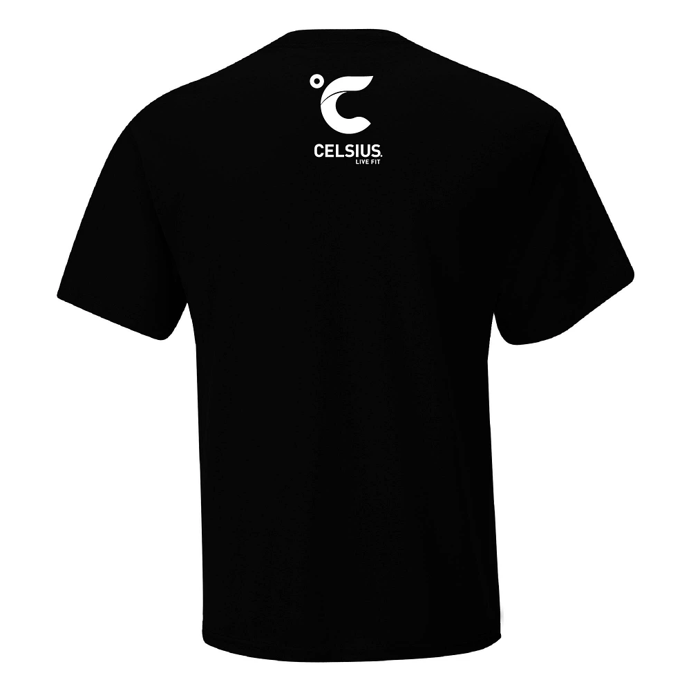 Men's Checkered Flag Sports  Black Corey LaJoie Celsius Car T-Shirt