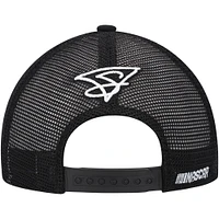 Men's Checkered Flag Sports Heather Charcoal Corey LaJoie Patch Trucker Adjustable Hat