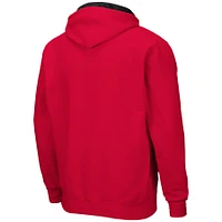Men's Colosseum Red Cornell Big Arch & Logo 3.0 Full-Zip Hoodie