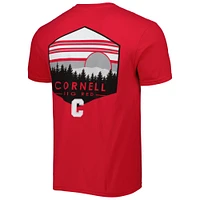 Men's Red Cornell Big Landscape Shield T-Shirt