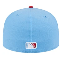 Men's New Era  Light Blue Corpus Christi Hooks Authentic Collection 59FIFTY Fitted Hat