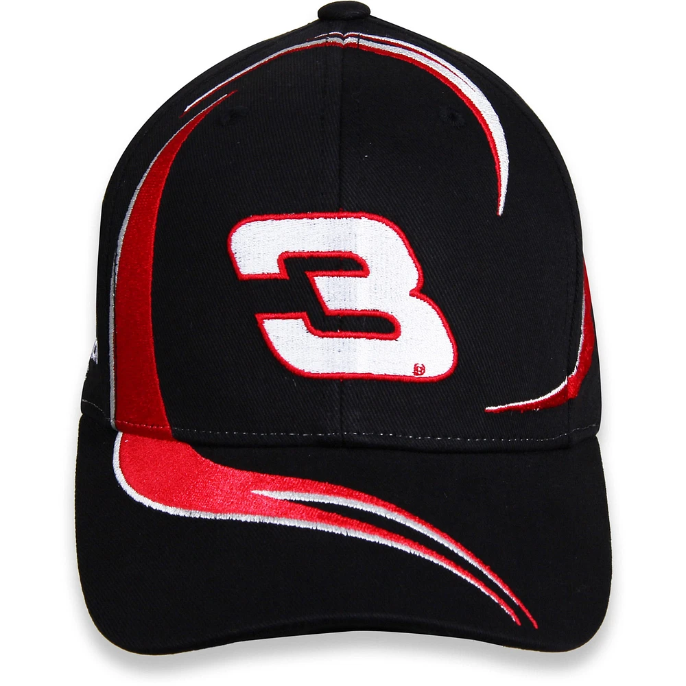 Men's Checkered Flag Black/Red Dale Earnhardt Goodwrench Swirl Adjustable Hat