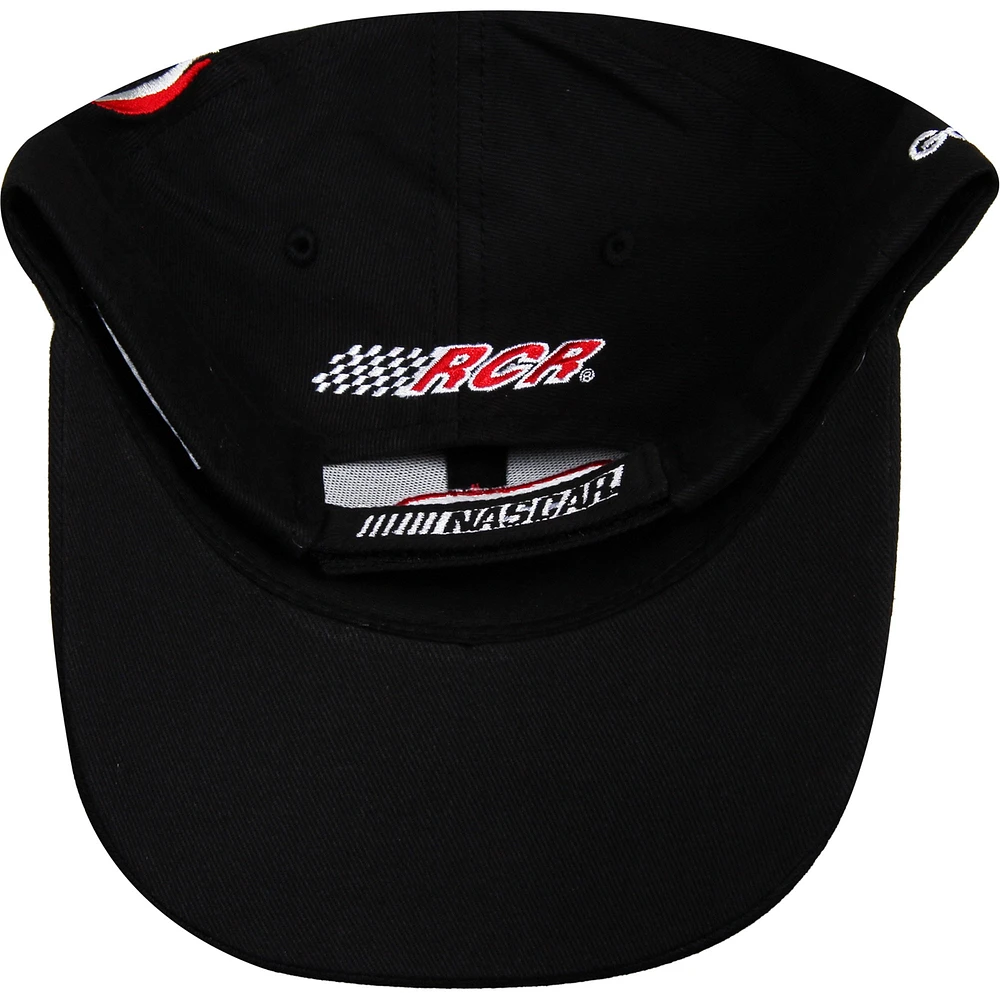 Men's Checkered Flag Black/Red Dale Earnhardt Goodwrench Swirl Adjustable Hat