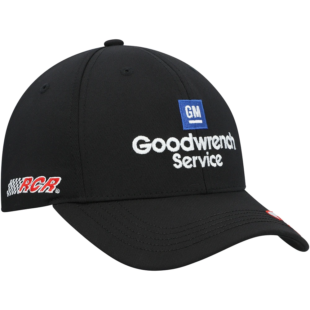 Men's Checkered Flag Black Dale Earnhardt Goodwrench Legend Adjustable Hat