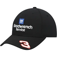 Men's Checkered Flag Black Dale Earnhardt Goodwrench Legend Adjustable Hat