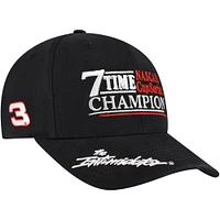 Men's Checkered Flag Sports Black Dale Earnhardt 7-Time NASCAR Cup Series Champion Adjustable Hat