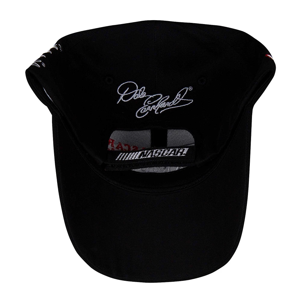 Men's Checkered Flag Sports Black Dale Earnhardt 7-Time NASCAR Cup Series Champion Adjustable Hat