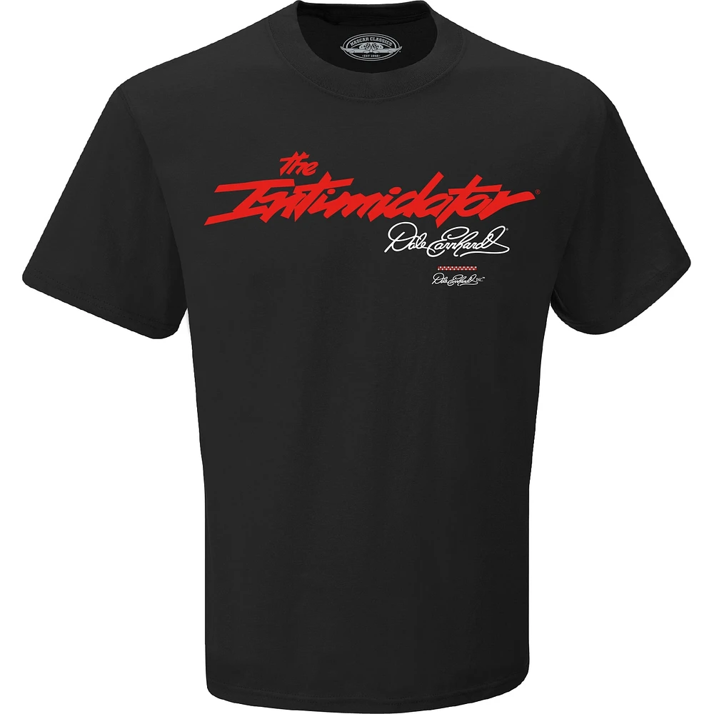 T-shirt de sport à drapeau damier pour hommes, noir, Dale Earnhardt The Intimidator