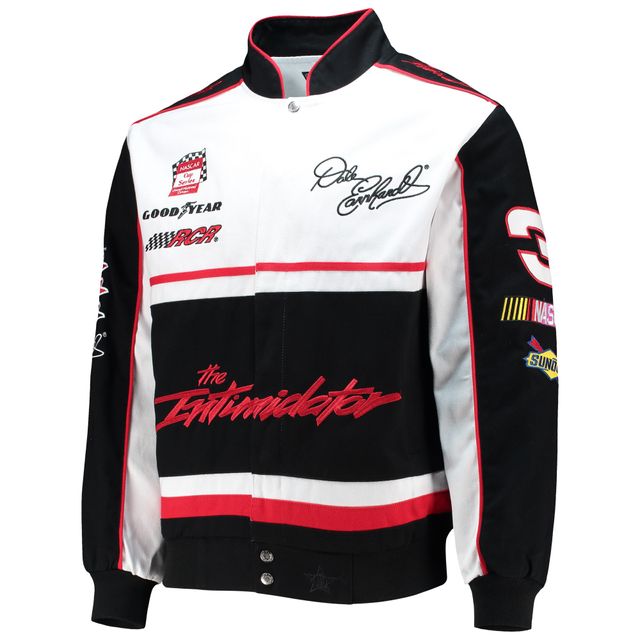 Veste d'uniforme en sergé Dale Earnhardt JH Design pour homme, noir/blanc