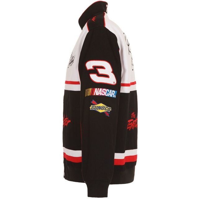Veste d'uniforme en sergé Dale Earnhardt JH Design pour homme, noir/blanc