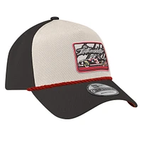 Men's New Era Stone/Black Dale Earnhardt 9FORTY Rope Adjustable Hat