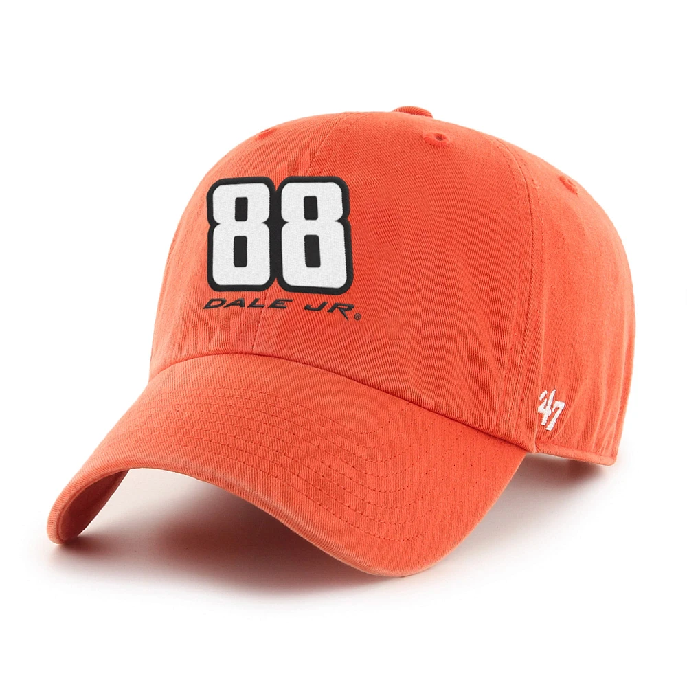 Men's '47 Orange Dale Earnhardt Jr. Clean Up Adjustable Hat