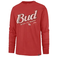 Men's '47 Red Dale Earnhardt Jr. Budweiser Franklin Long Sleeve T-Shirt