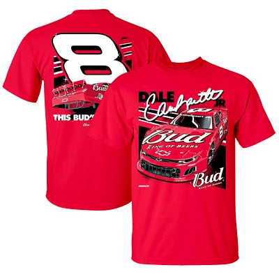 Men's JR Motorsports Official Team Apparel Red Dale Earnhardt Jr. Budweiser Car T-Shirt