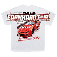 Men's JR Motorsports Official Team Apparel White Dale Earnhardt Jr. Budweiser Tonal Print T-Shirt