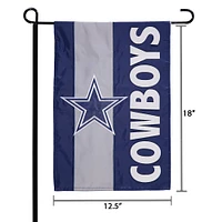 Drapeau de jardin décoratif Dallas Cowboys 12,5 po x 18 po