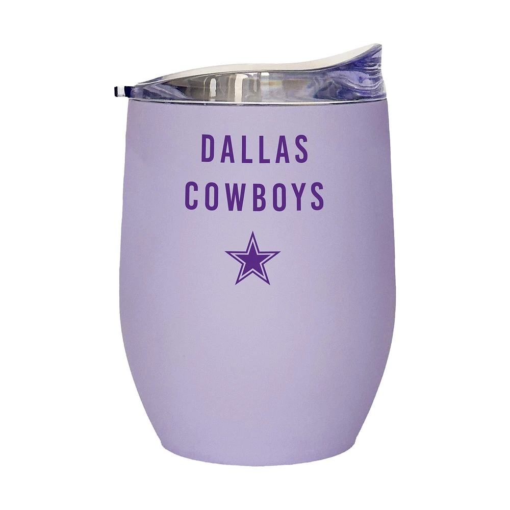 Cowboys de Dallas 16oz. Gobelet incurvé doux au toucher lavande