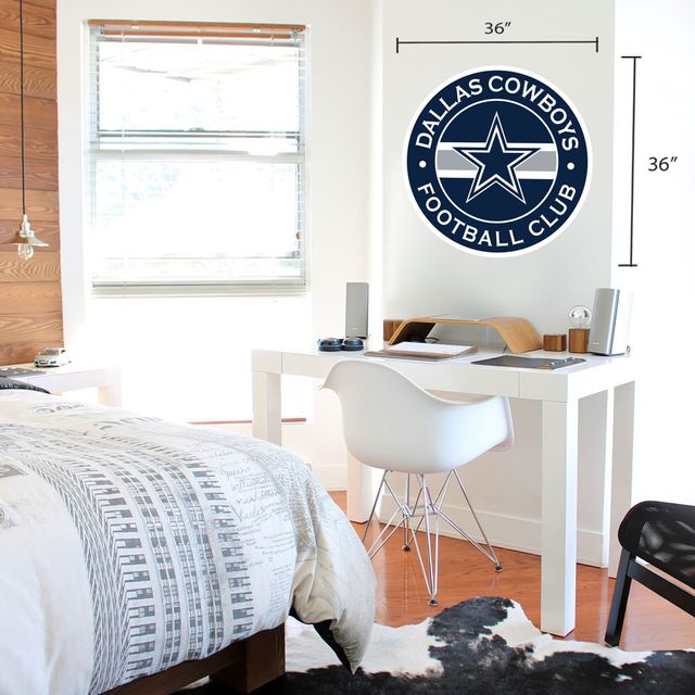 Sticker mural repositionnable avec logo Dallas Cowboys 36'' x 36''