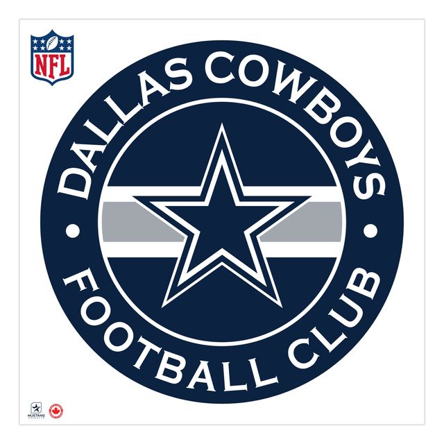 Sticker mural repositionnable avec logo Dallas Cowboys 36'' x 36''
