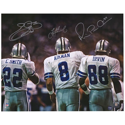 Photographie autographiée de 16" x 20" de Michael Irvin et Troy Aikman des Cowboys de Dallas