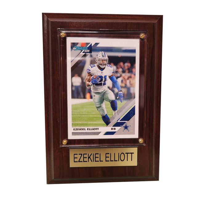 Ezekiel Elliott Dallas Cowboys 4'' x 6'' Plaque avec Trading - Carte