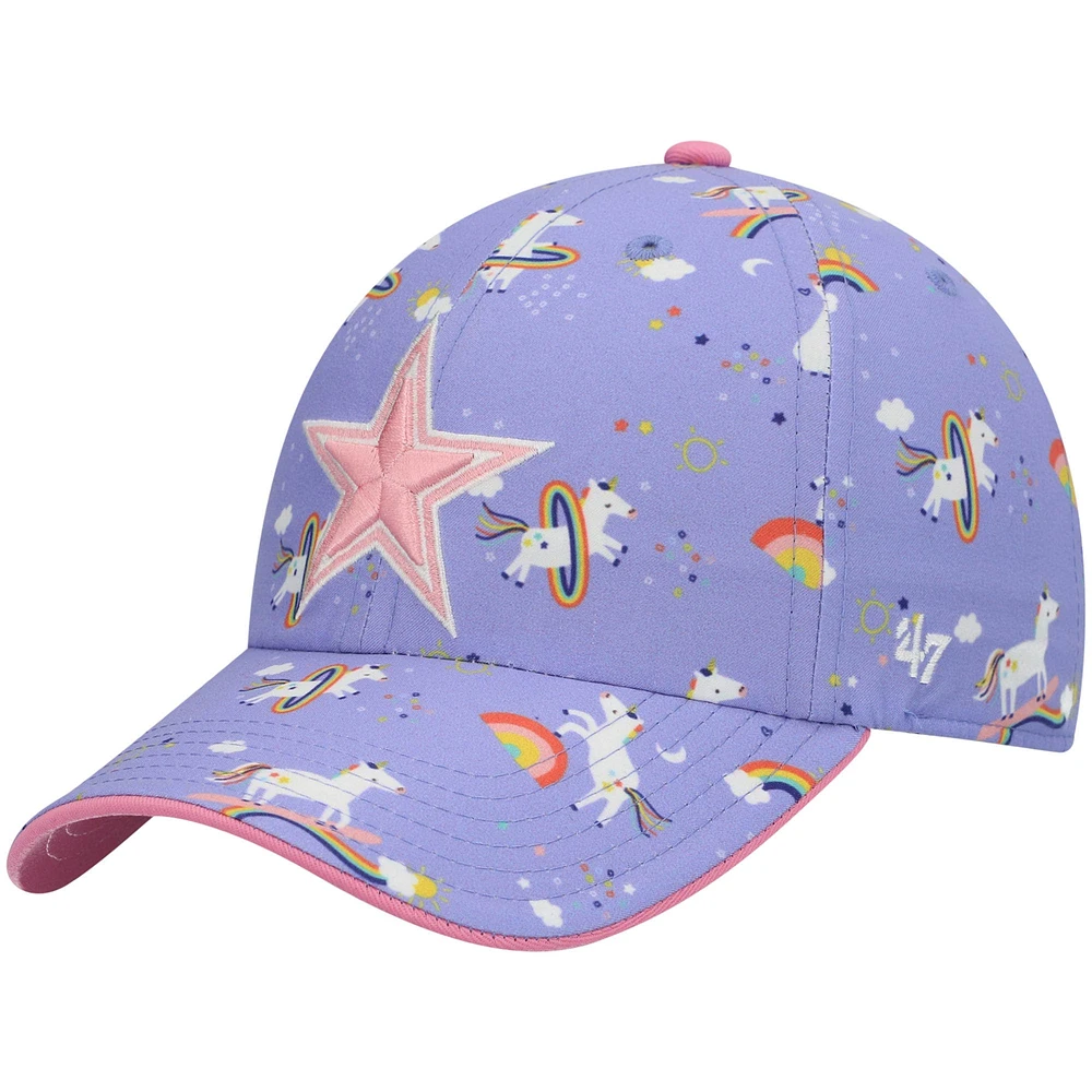 Bonnet réglable pour fille d'âge préscolaire '47 Dallas Cowboys Unicorn Clean Up