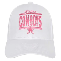 Girls Youth Dallas Cowboys All White Structured Adjustable Hat