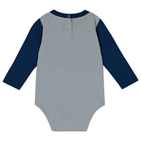 Infant Navy Dallas Cowboys Double Up Long Sleeve Bodysuit and Pants Set