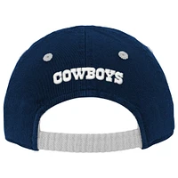 Casquette flex bleu marine Dallas Cowboys Team Slouch pour bébé