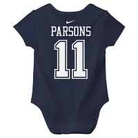 Infant Nike Micah Parsons Navy Dallas Cowboys  Player Name & Number Bodysuit